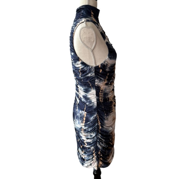 NWT Torn By Ronny Kobo Kit Dress In Indigo Combo Bodycon Mini $168 - Picture 7 of 10